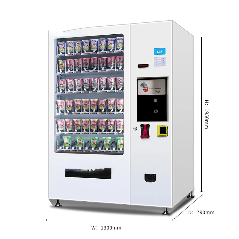 Spiral Coil Slots Hot Water Pot Vending Machine Instant Noodles