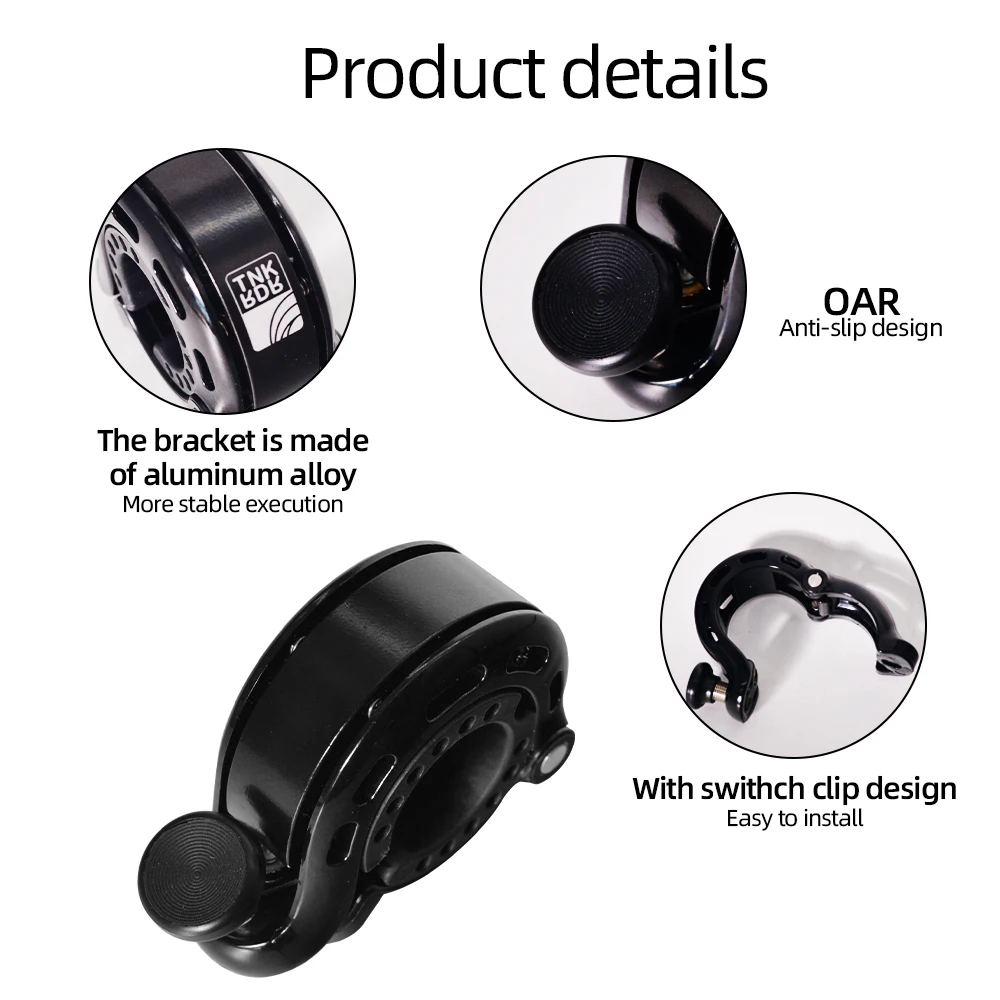 ThinkRider Upgrade Bicycle Bell 110dB Bell Loud Bicycle Horn Innovative Aluminum Alloy Mini Bell MTB Bicycle Bicycle Bell