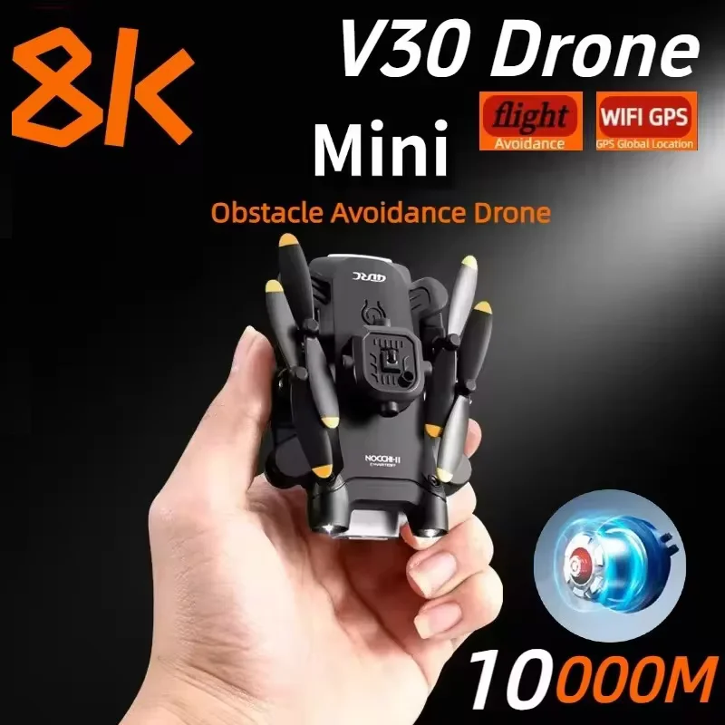 طائرة بدون طيار صغيرة V30 ، 5G ، 8K ، كاميرا مزدوجة عالية الدقة ، GPS ، طائرات بدون طيار FPV ، طائرة هليكوبتر احترافية 5 جوانب ، طائرة هليكوبتر لتجنب العقبات ، RC m