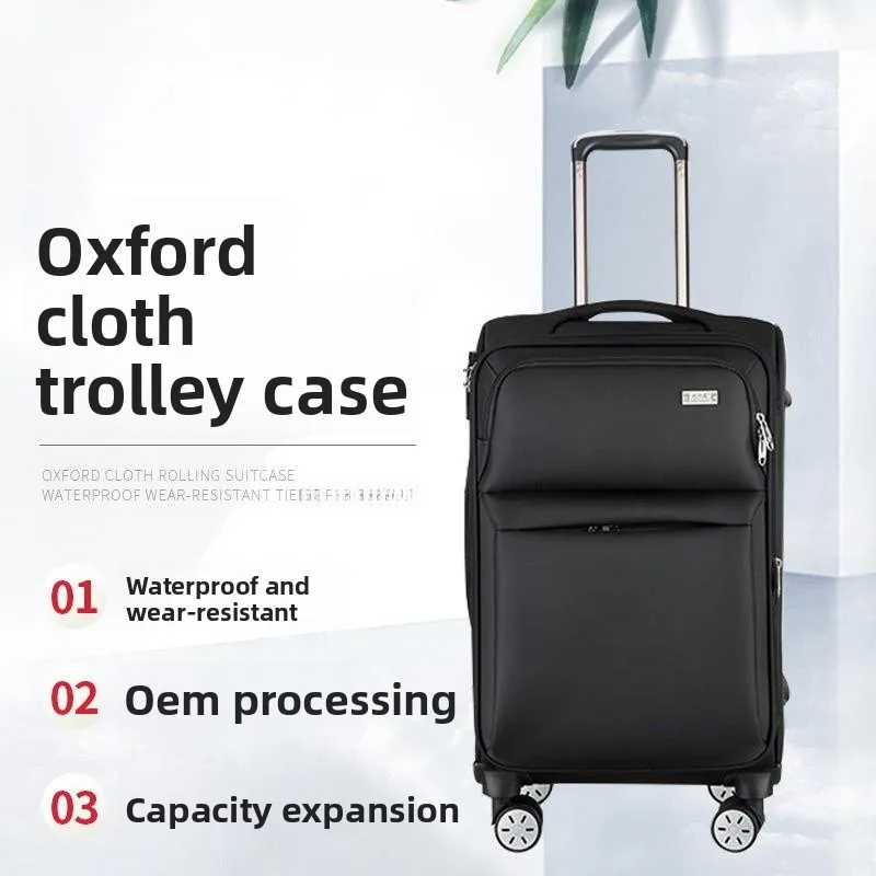 

Multifunctional Ox Cloth Lage Roller Bag Universal Wheel High End Travel Suitcase for Men And Women Students Password Box