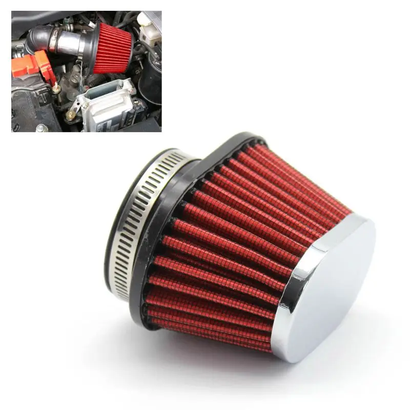 51/55/60mm Universal Clamp-On Conical Mesh Air Intake Filter Rplacement for Auto Car Cold Air Intake Modification