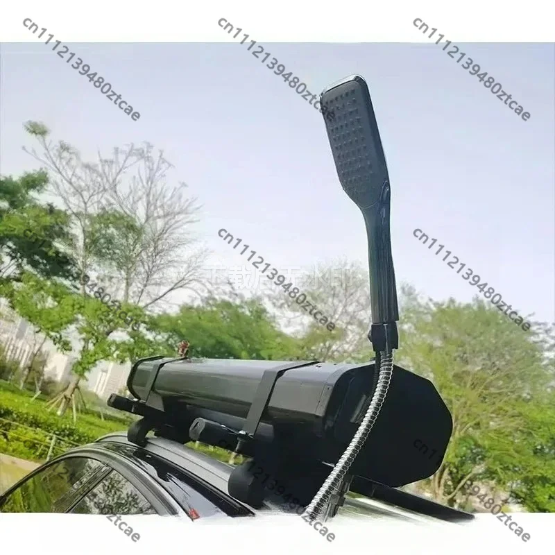30L Roof Mounted Water Tank, Portable Outdoor Water Storage Container, Ideal for Solar Shower & Road Camping