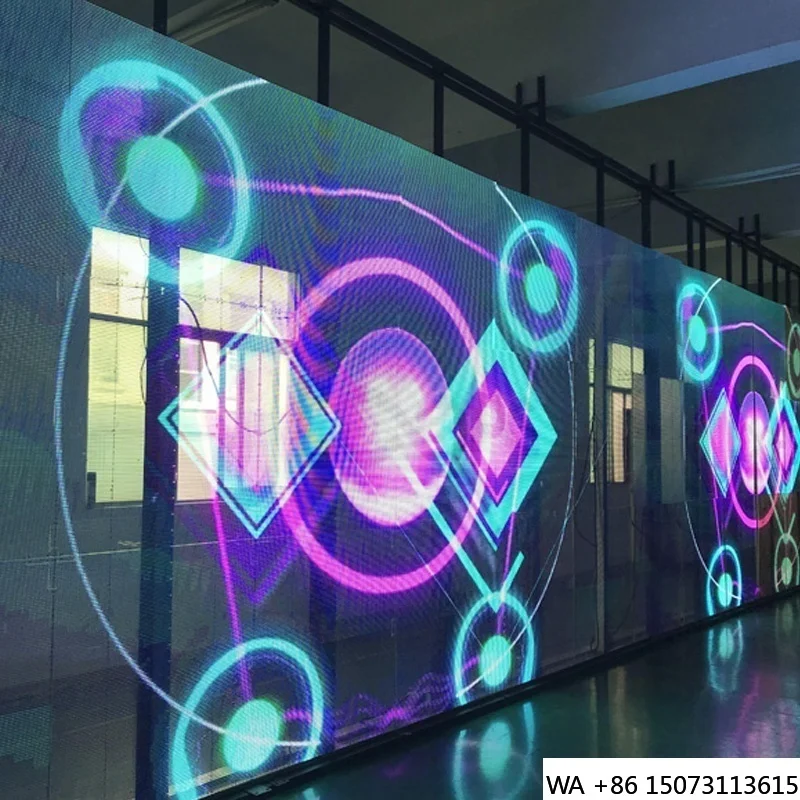 شاشة LED شفافة مخصصة - شاشة زجاجية خارجية للإعلان الداخلي للمول