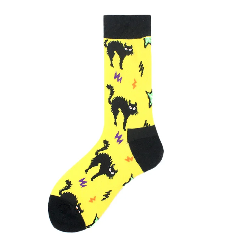 Chaussettes confortables en coton pour adultes, 58 couleurs, chats, chiens, flamants roses, Krasnoise, streetwear, skateboard, cadeaux drôles pour hommes