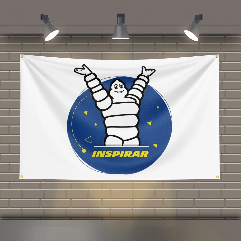 3x5 Ft M-Michelins Racing  Flag Polyester Printed Cars Flags for Room Garage Decor