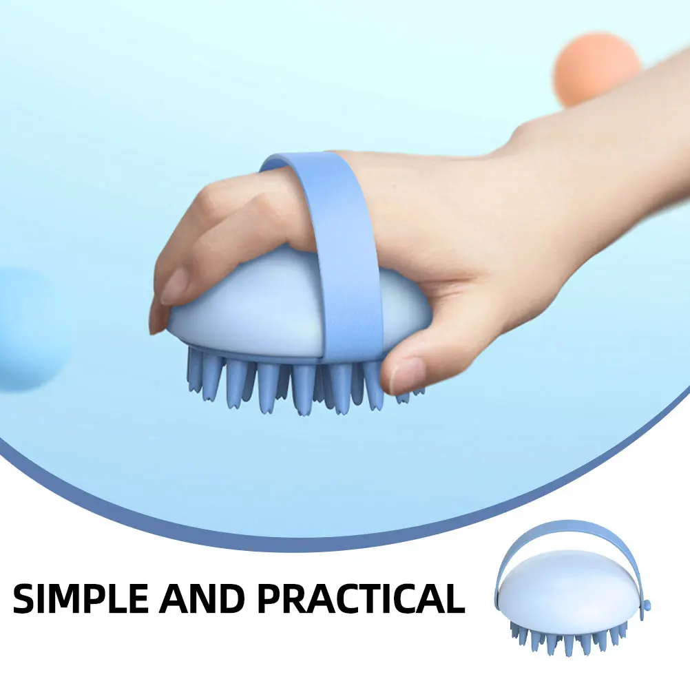 

3 Pcs Massage Comb Scalp Care Hair Cleaning Shampoo Brush TPR Barbershop Hairbrush ABS Safe Durable Round Head Design Promote