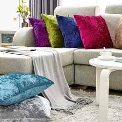 15 Colors Pillow Cover Ice Velvet Cushion Cover For Sofa 45*45 Kussenhoes Grey Home Decorative Housse De Coussin Living Room