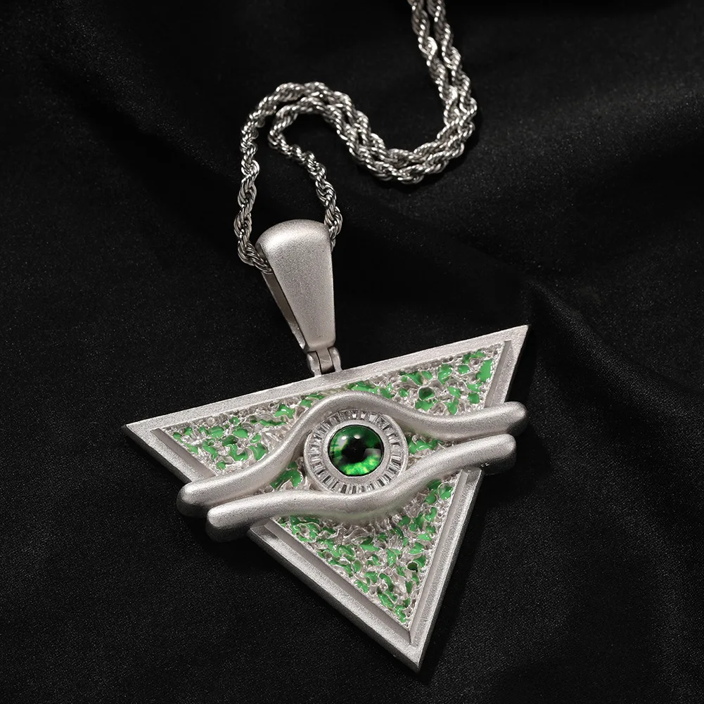Metal Devil's Eye copper pendant Stainless steel men's and women's necklace
