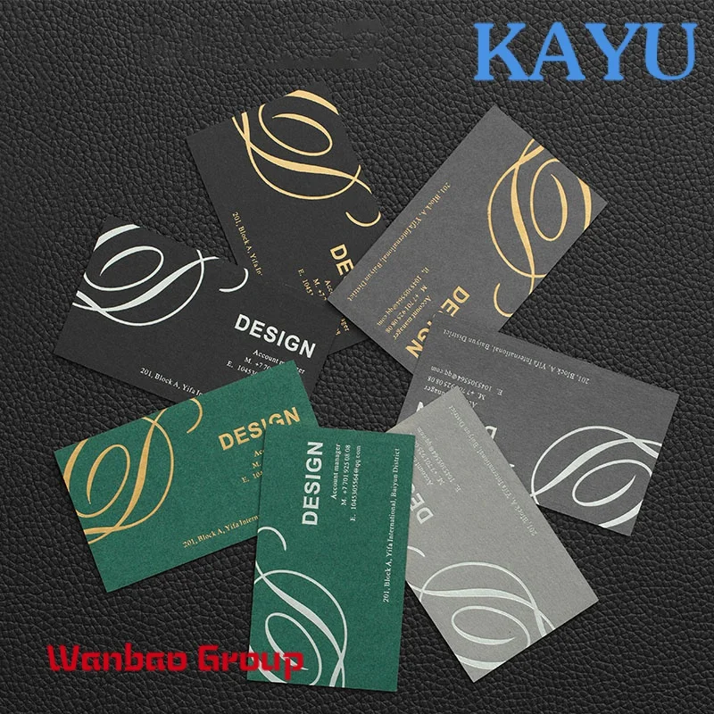 Custom  Luxury Embossed Gold Foil Paper Business Cards Custom Printed Hard Cardstock Business Cards with Design Logo