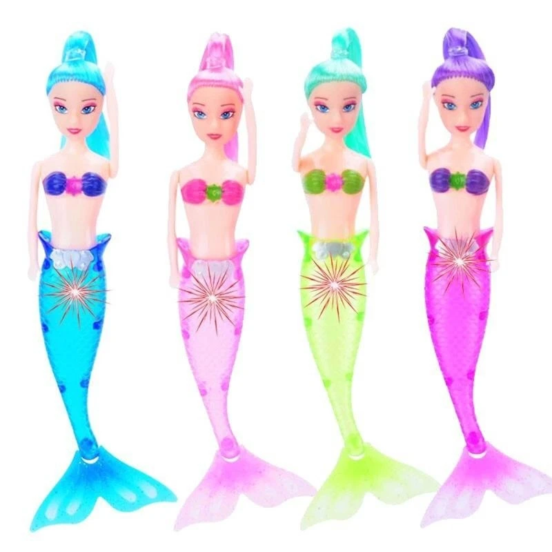 54DA Princess for Doll Toy Creative Mermaids for Doll with Lighting Tail Flexible