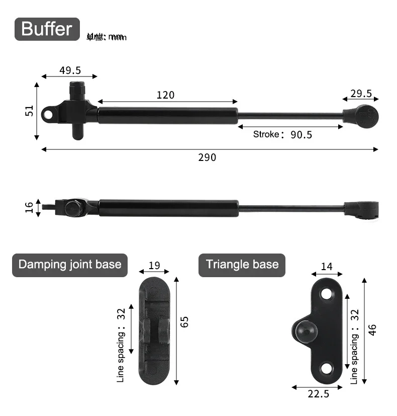 

Kitchen Cabinet Hinge Cabinet Hydraulic Rod Lift Support Up Down Flip Door Wardrobe Storage Damping Buffer Telescopic Pole