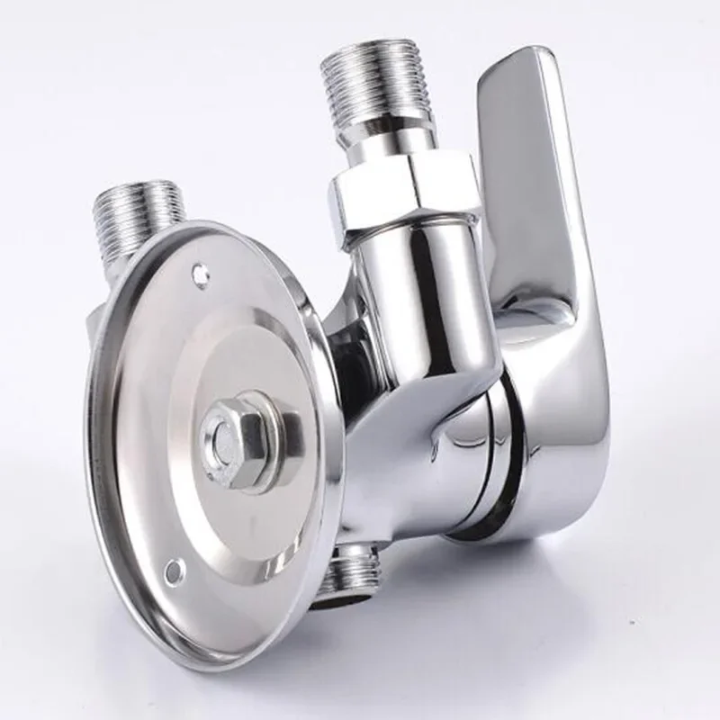 Universal Deck Mount Chrome Shower Mixer Tap Hot Cold Mix Valve Bathroom Replacement Fitting