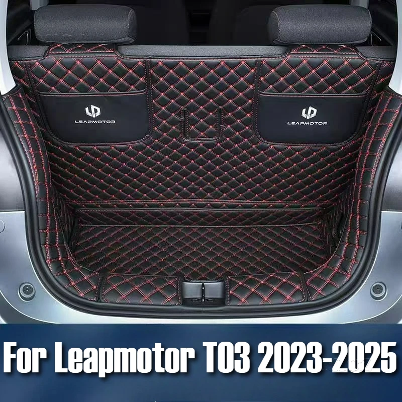 

Для Leapmotor T03 2023 2024 2025 багажник водонепроницаемый лоток грузовой противоскользящий багажник задний напольный коврик для багажника коврик для хранения автомобильные аксессуары