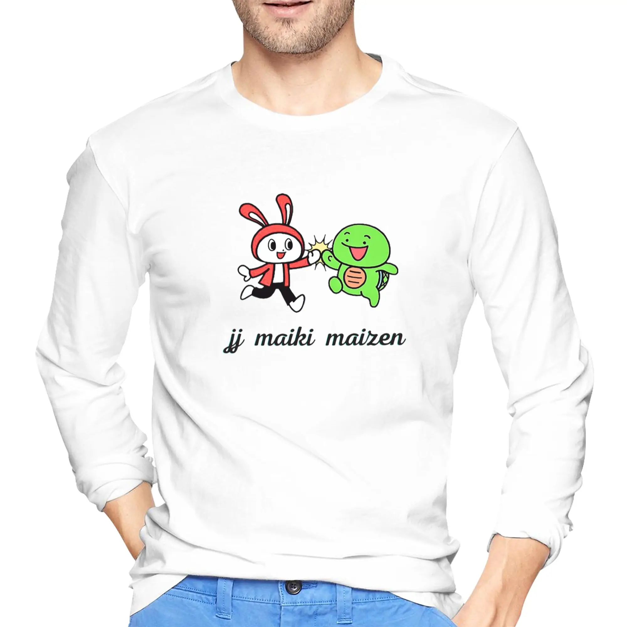 

Jj Mikey Maizen Мужская футболка с длинными рукавами Повседневные футболки с круглым вырезом Весенние и осенние мужские топы