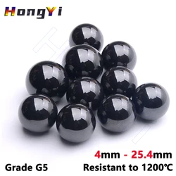 Ø4mm - 25.4mm Si3N4 Silicon Nitride Ceramic Balls Grade G5 Smooth Black Round Beads 4 4.5 4.763 5mm to 25.4mm Resistant to 1200℃