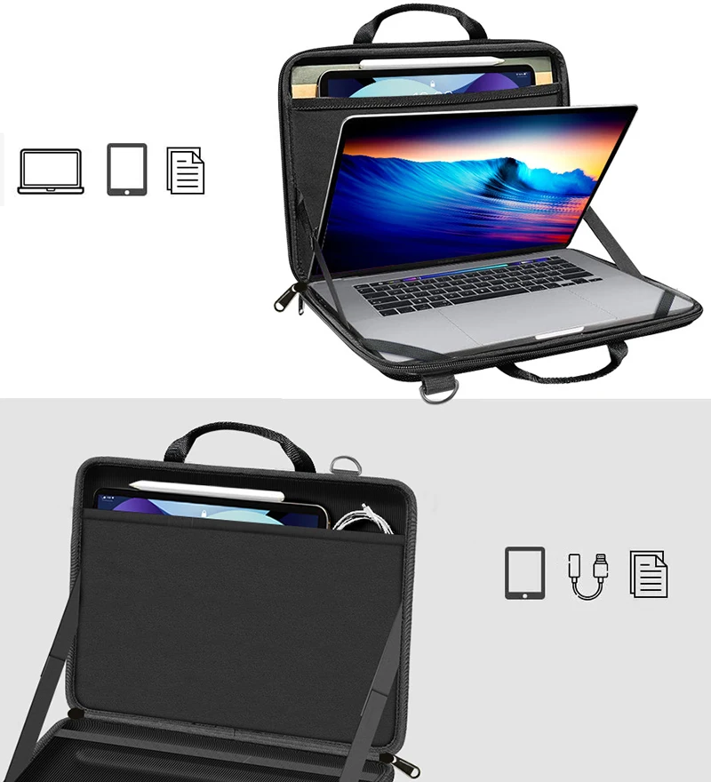 Imagem -05 - Capa Dura para Laptop Shell para Homens Capa Dura Eva Bolsa para Macbook Pro 16 Polegadas Huawei Xiaomi Notebook 14 Polegadas