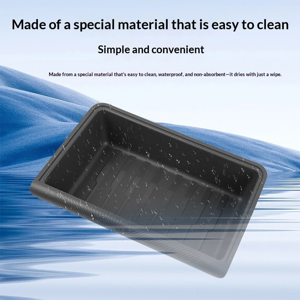 For Tesla New ModelY Juniper 2025 2026 Car Under Seat Storage Box Case TPE Front And Rear Seat Underseat Drawer Tray Accessories