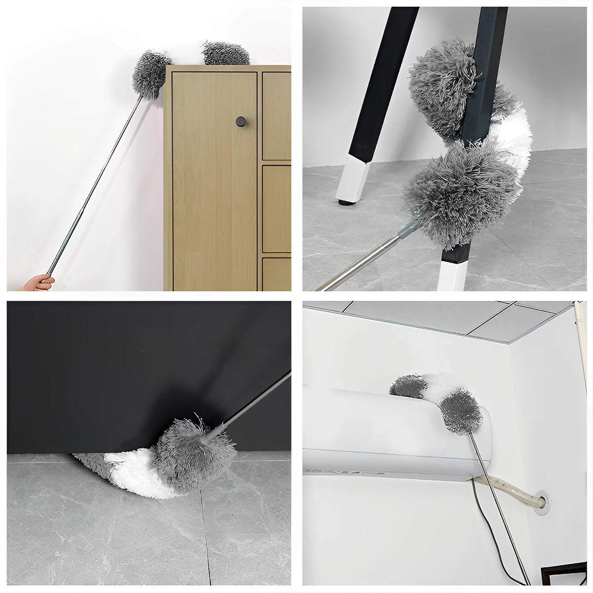 Microfiber Duster Feather Duster Bendable Scratch Free Telescopic Pole Detachable Dust Cleaning Tools for Furniture Cleaning New