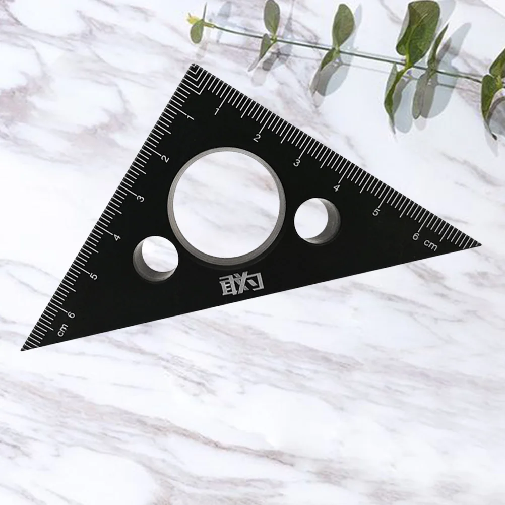 1 قطعة سبائك الألومنيوم الثلاثي القاعدة 45 درجة سميكة قياس الارتفاع المدمجة خفيفة الوزن النجارة حاكم للنجار Diy بها بنفسك