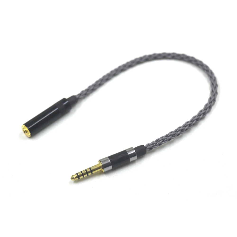 8 Core 7N OCC Headphone Adapter 4.4MM Balanced Male to 3.5MM Stereo Female Adapter For NW-ZX507 DMP-Z1 NW-ZX300A NW-WM1Z