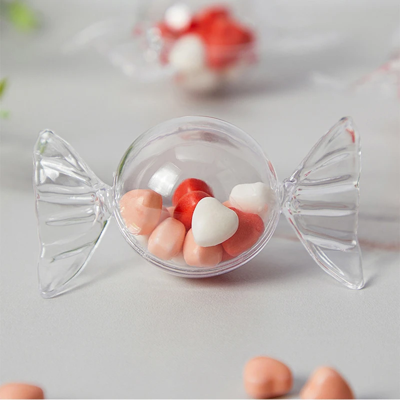 Boîtes à Bonbons en Plastique Transparentes, Boîte d'Emballage, Cadeau de Mariage pour Enfants, Décoration de ixPréChristophe, d'Anniversaire, 6/12 Pièces