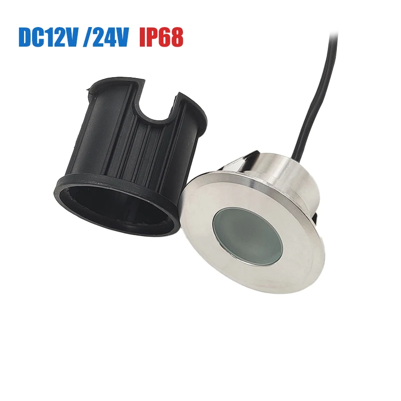 

Led Spotlight Outdoor RGB Mini LED12V 2W Recessed Courtyard, Garden, Pool Deck Floor Sauna Spot Light 24V Downlight 3000K