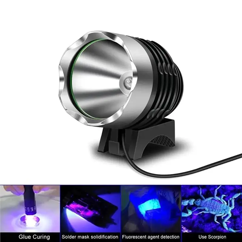 ABHU USB Rechargeable Dual LED UV Light Dimmable 10S Curing Green Solder Mask Oil Flashlight Repair Tool Spare Parts