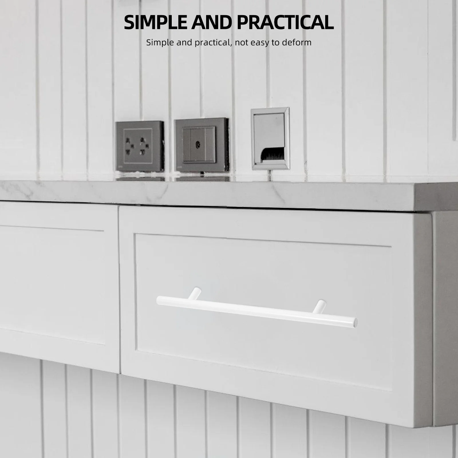 

2pcs Cabinet Pulls Stainless Steel Drawer Handles Modern Smooth No Burrs Easy Install For Wardrobe Shower Door Cabinet Use