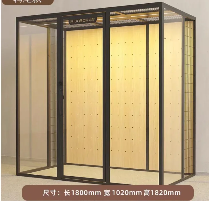 Custom High Quality Carbon Steel Frame With Tempered Glass Cat Villa 180*140*180cm Cat Luxury Space Room