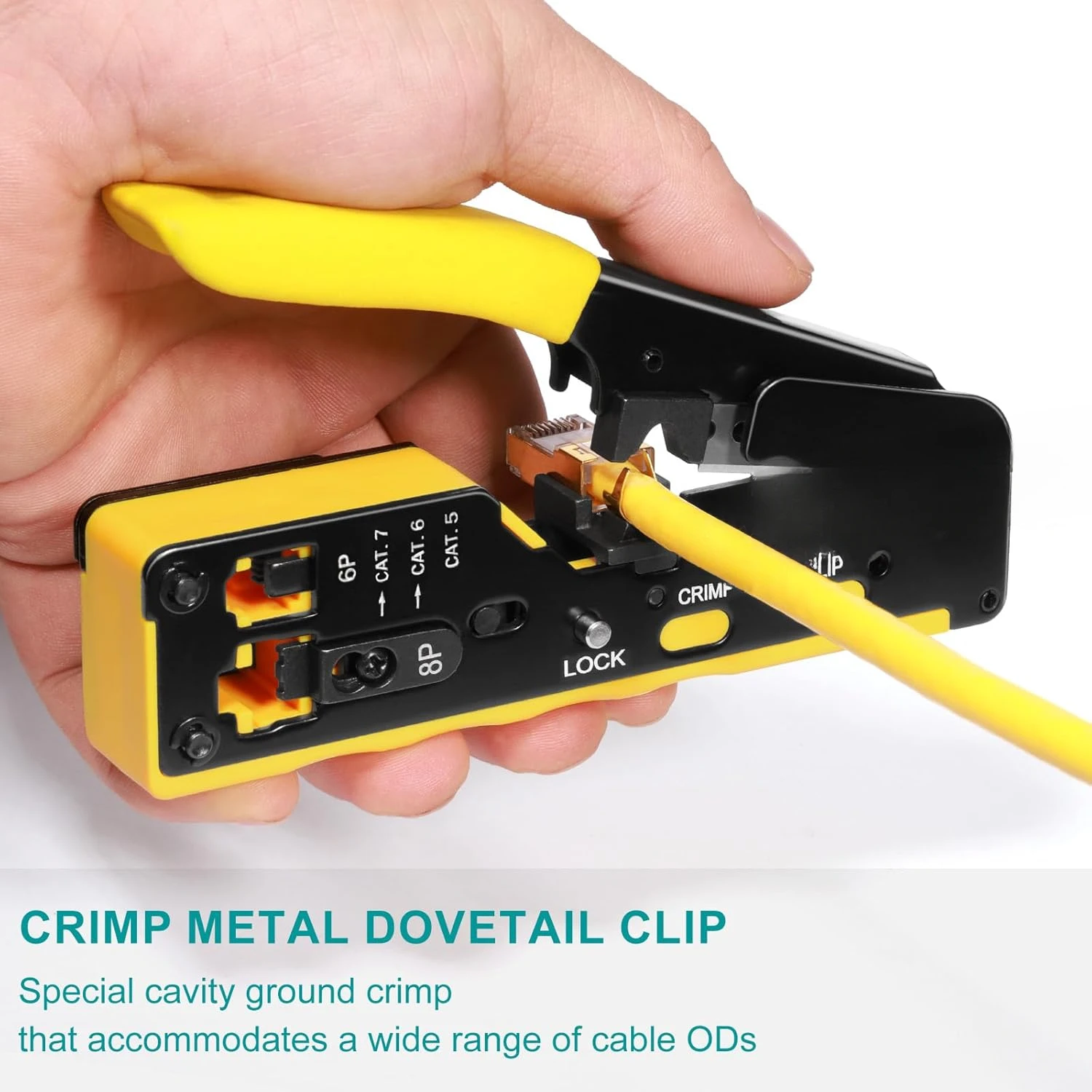 RJ45 Crimp Tool Pass Through Ethernet Crimper Cat5 Cat5e CAT6 Crimping Tool Kit (Crimper Kit28 STP)