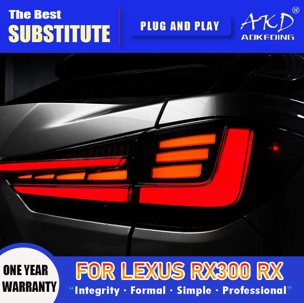 AKD Tail Lamp for Lexus RX300 RX LED Tail Light 2016-2022 RX270 RX350 Rear Fog Brake Turn Signal Automotive Accessories