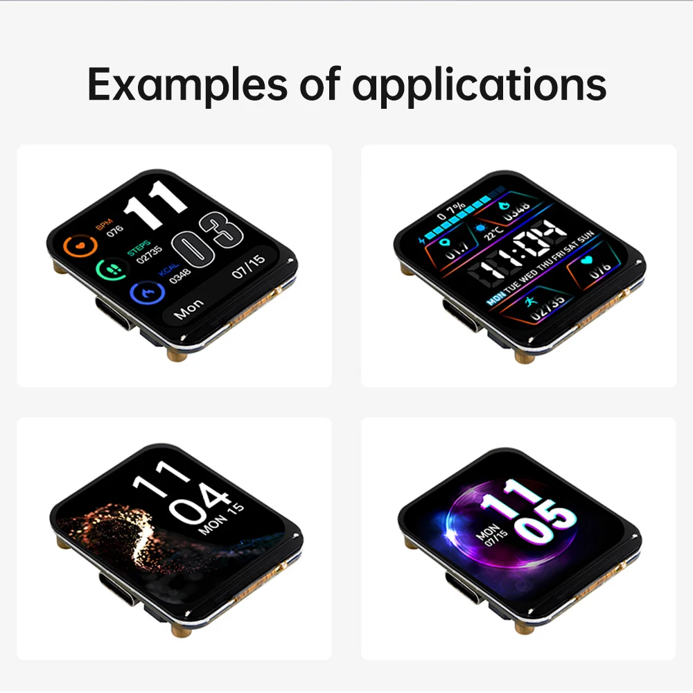 ESP32-S3 1,69-Zoll-IPS-Touch-LCD-Display-Entwicklungsboard 240×280 ST7789V2 SPI-Displaymodul 6-Achsen-Sensor Elektronik-Kit – Detail 12