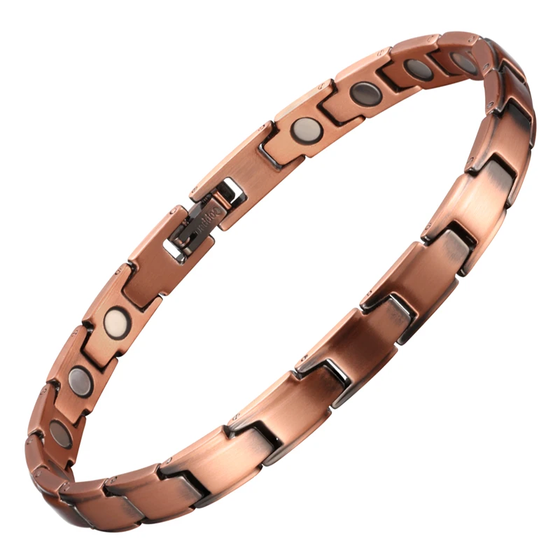 99.95% Pure Copper Bracelet for Women 3500 GAUSS Magnets Magnetic Bracelets Bangles Balance Energy Balance Human Body