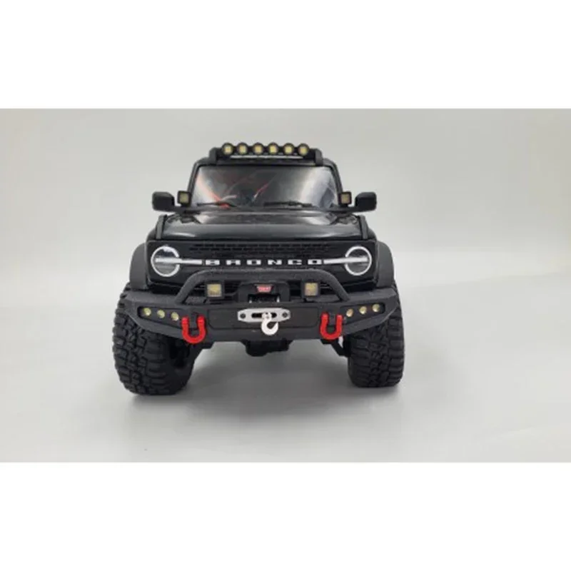 TRX4M Universal Simulation Front Bumper with Electric Winch for 1/18 RC Crawler Car Traxxas TRX4-M Defender Ford Bronco Parts