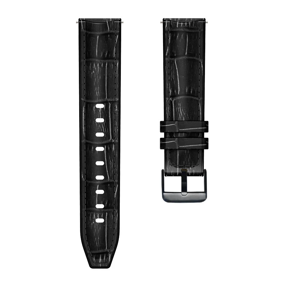 เปลี่ยนสายรัดข้อมือสำหรับ Huawei GT 3 /GT3 GT2 46มม.สายรัดข้อมือหนังสายรัดสำหรับนาฬิกา Huawei GT runner 46มม.สายรัดข้อมือ