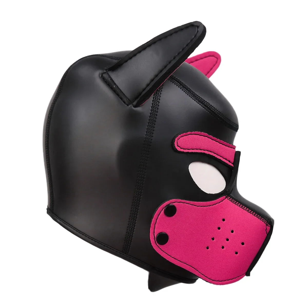 Xl Code Merk Nieuw Vergroten Grote Maat Puppy Cosplay Gewatteerde Rubberen Hoofdkapmasker Met Oren Voor Mannen Vrouwen Hond Rollenspel