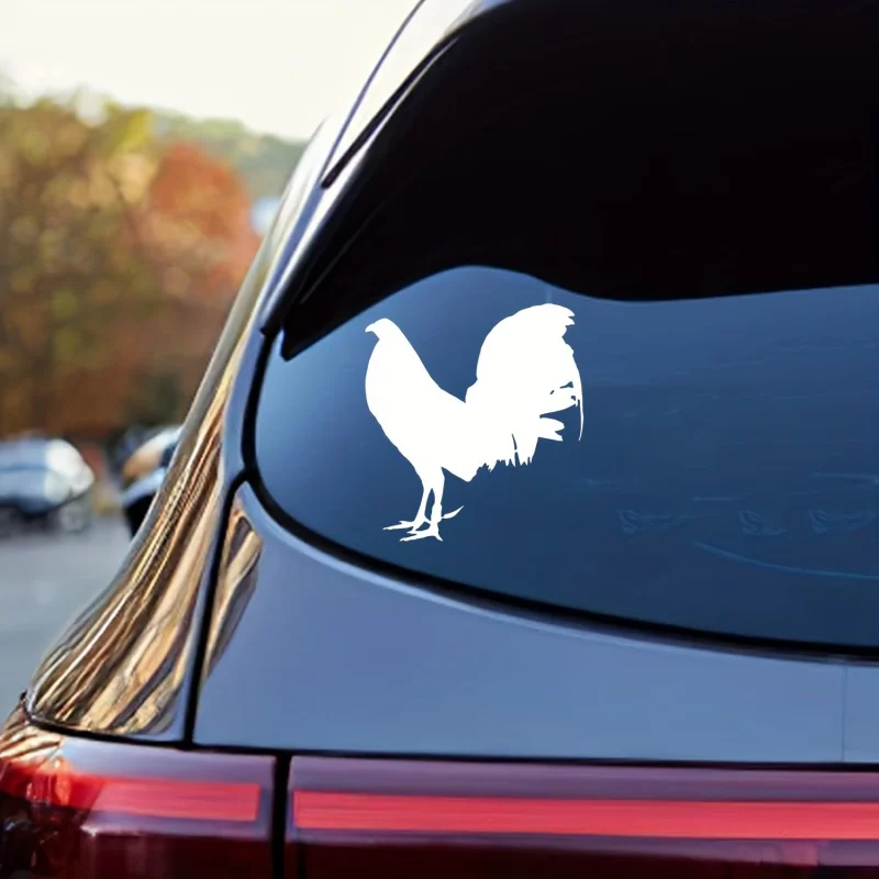 1pc 5.68x5.20in/14.4x13.2cm big Rooster car sticker funny vinyl decal car sticker car styling black/silvery/laser