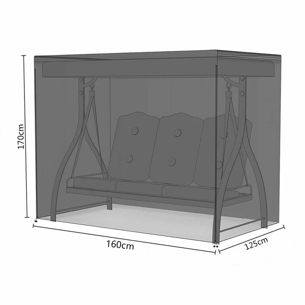 防水オックスフォード生地スイングシートカバー,防風ハンモック,家具保護カバー,210d,160x125x170cm