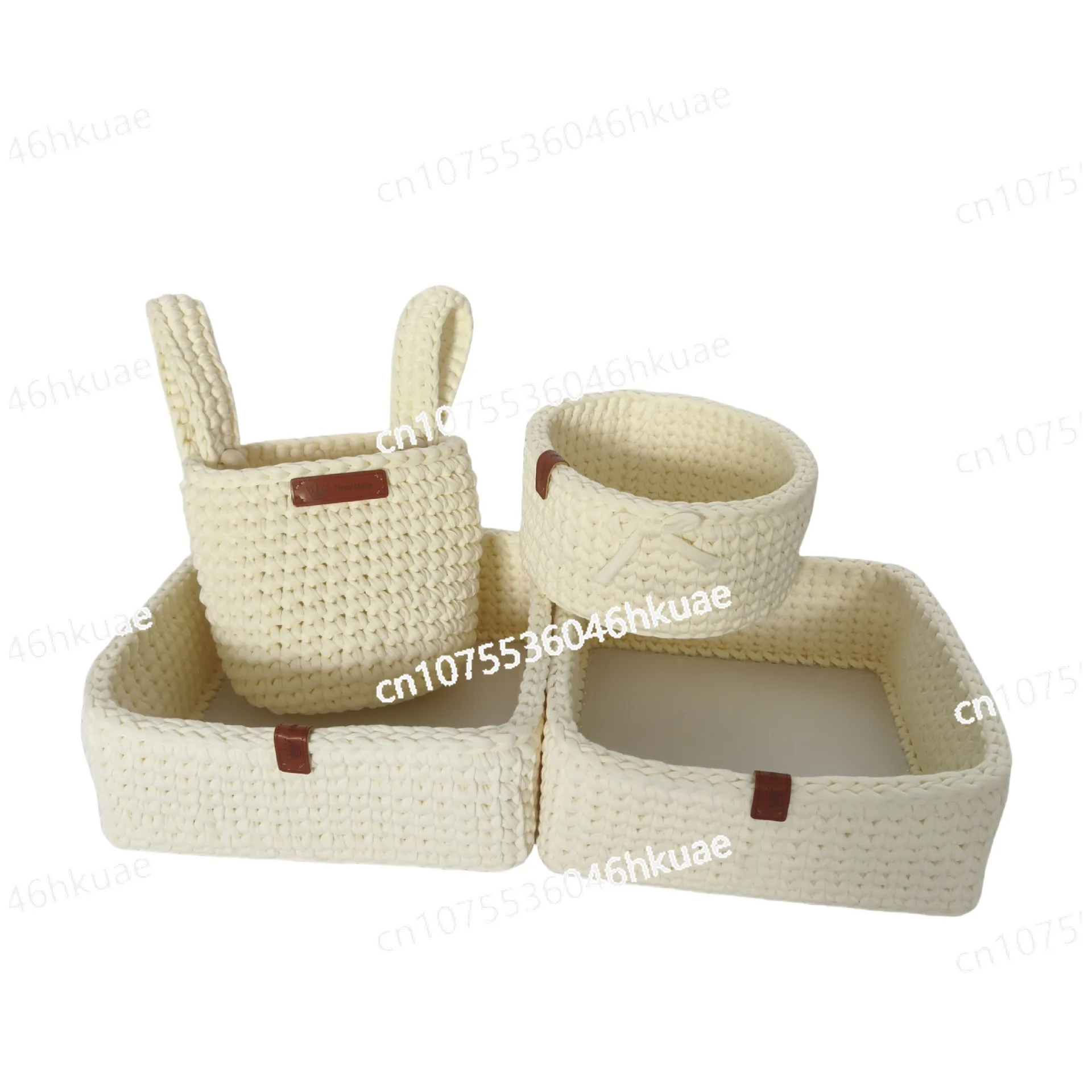 

Трансграничная однослойная колыбель для моизов, связанная вручную крючком, корзина для хранения, корзина для хранения, большая сумка