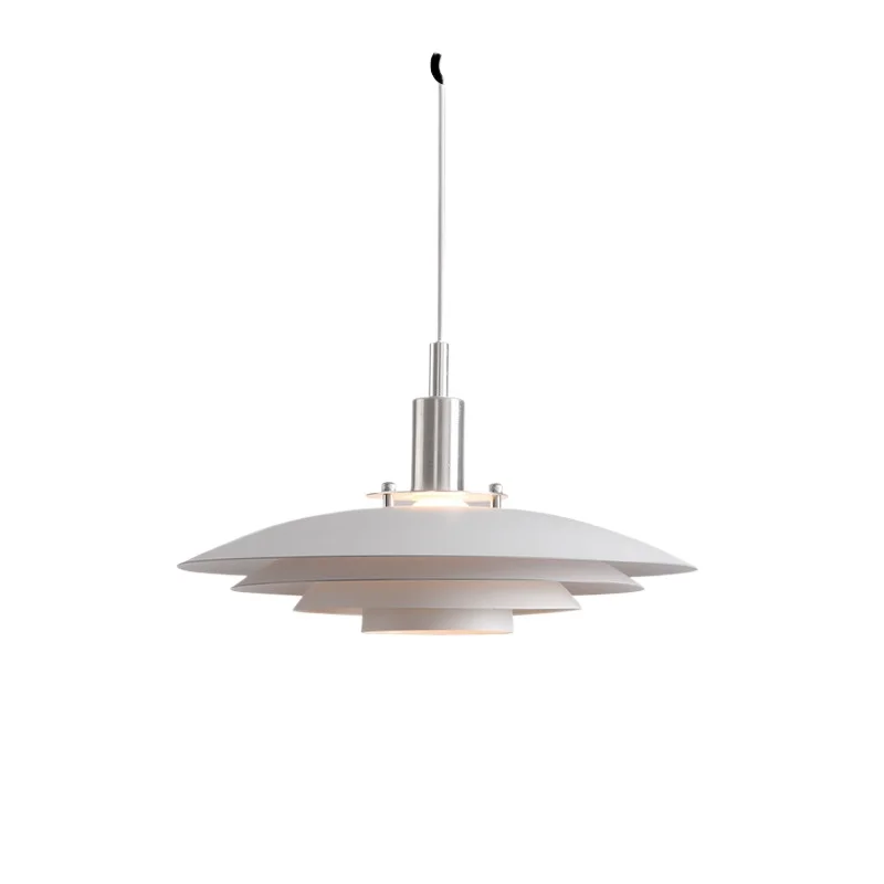 

Designer flying saucer, Nordic simple restaurant bar light, bedroom aisle white layered chandelier