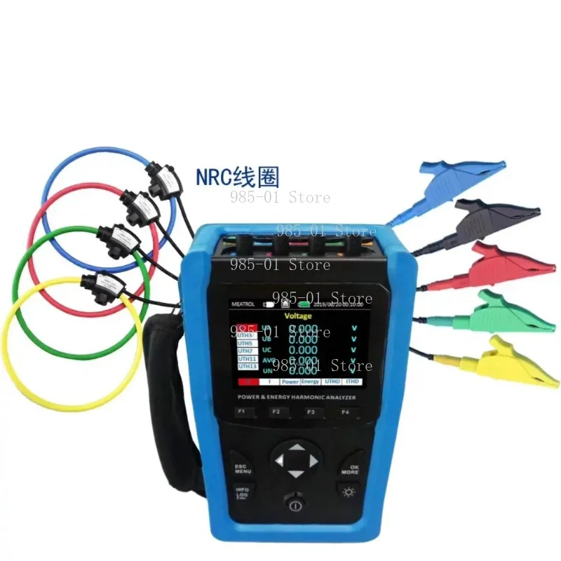 Three-phase power quality analyzer, 600A data logger and electrical energy meter with complete parameter specifications