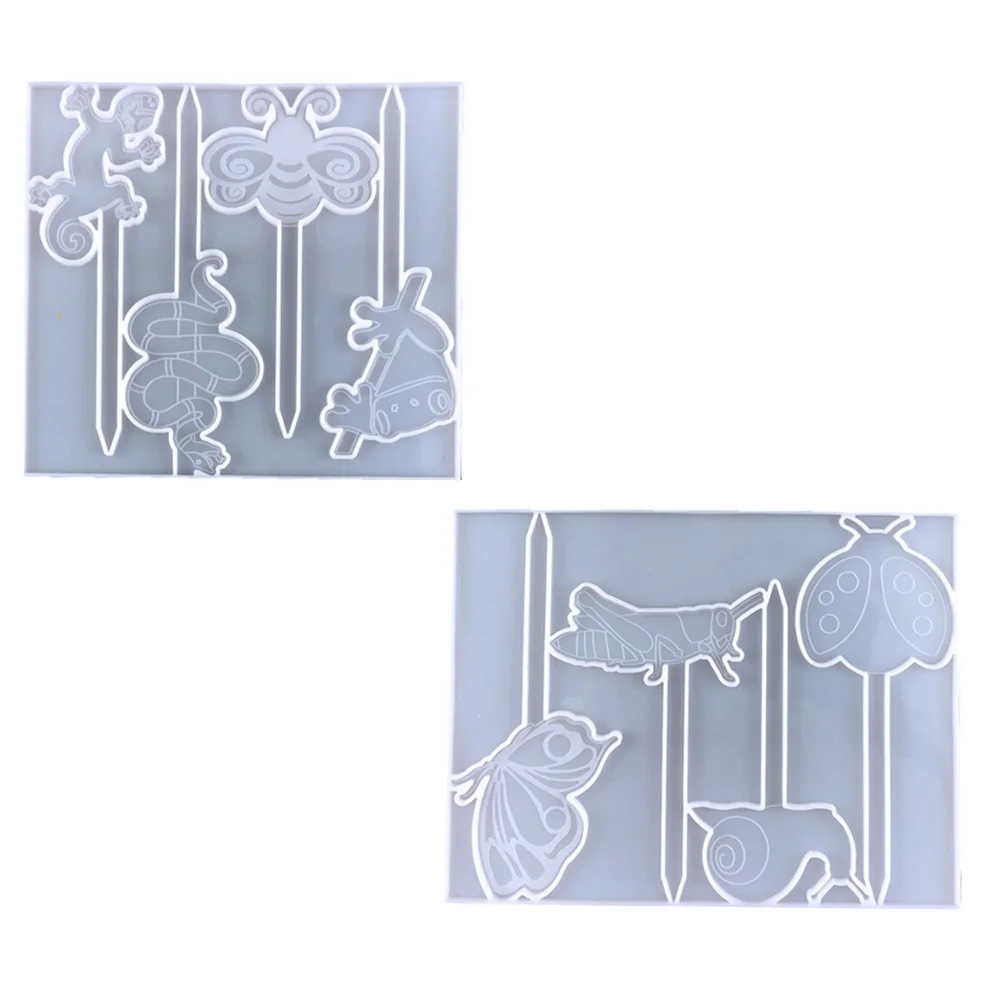 

2Pcs Silicone Plant Label Mold Insect Shape DIY Craft Making Tool for Handmade Flower Signs Epoxy Mold Non-Stick Reusable Design