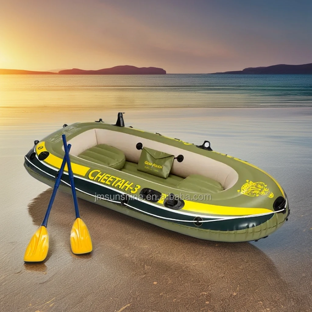 Sunshine Juego de barco de pesca inflable de PVC para 2 y 4 personas con remos Barco de rescate para deportes acuáticos a la venta Compre directamente del fabricante