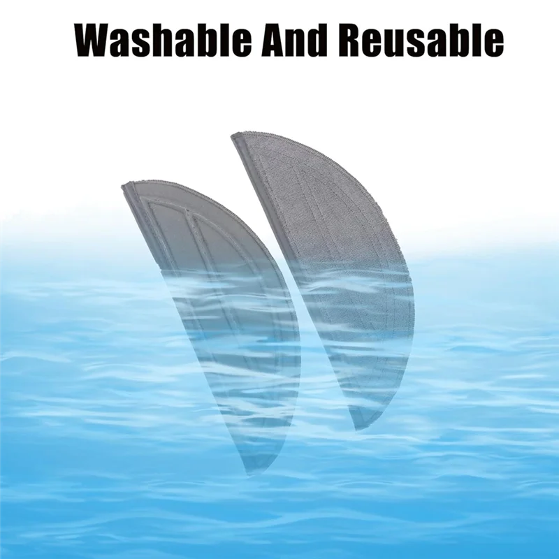 استبدال وسادات الممسحة Stable-6 قطعة لـ Roborock Saros 10 / G30 / Roborock S9 Maxv Ultra أجزاء المكنسة الكهربائية وسادة تنظيف قابلة للغسل