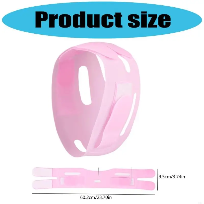 D0ue Correa adelgazamiento reutilizable, máscara línea V, cinta elevación parches barbilla