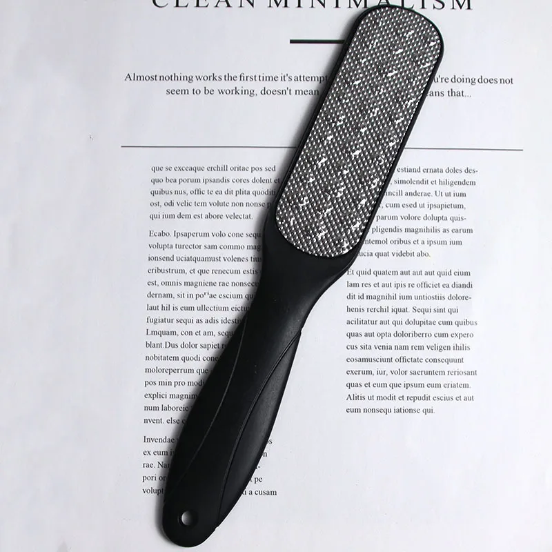 Black Large Double Sided Foot File Pumice Stone Foot Scrubber Dead Skin and Callus Remover, Foot Brush and Foot File Tool