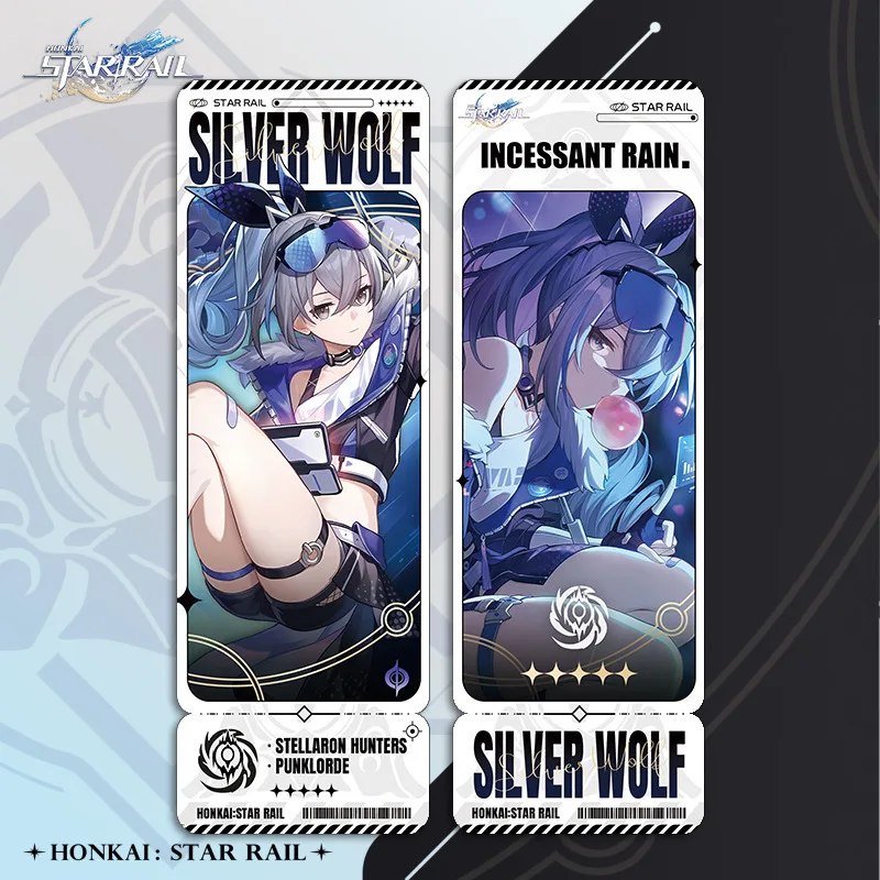 Honkai Star Rail March 7th Dan Heng Double sided hot stamping new bookmark