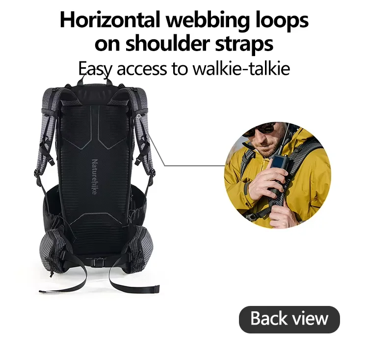 Naturehike Wanderrucksack 60+5L Große Kapazität Rock Series 2.0 Outdoor-Sporttasche Camping Klettern Reise Wasserdichter Rucksack – Detail 23