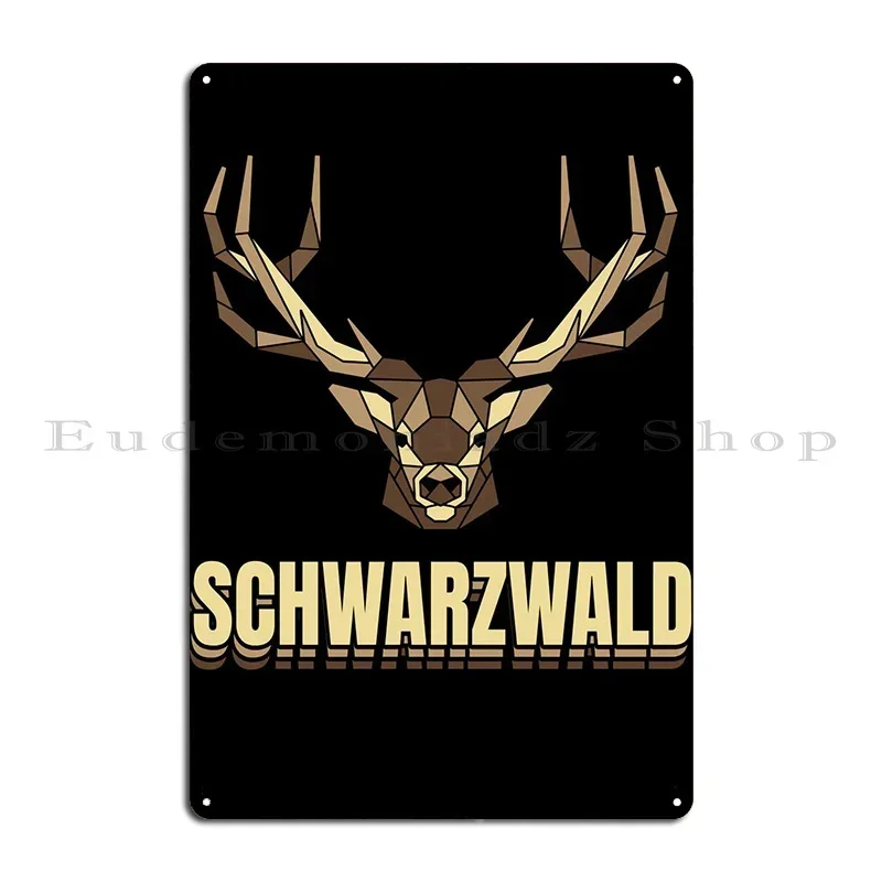 Schwarzwald Hirsch Polygon Metal Plaque Poster Cave Bar Designing Garage Design Tin Sign Poster