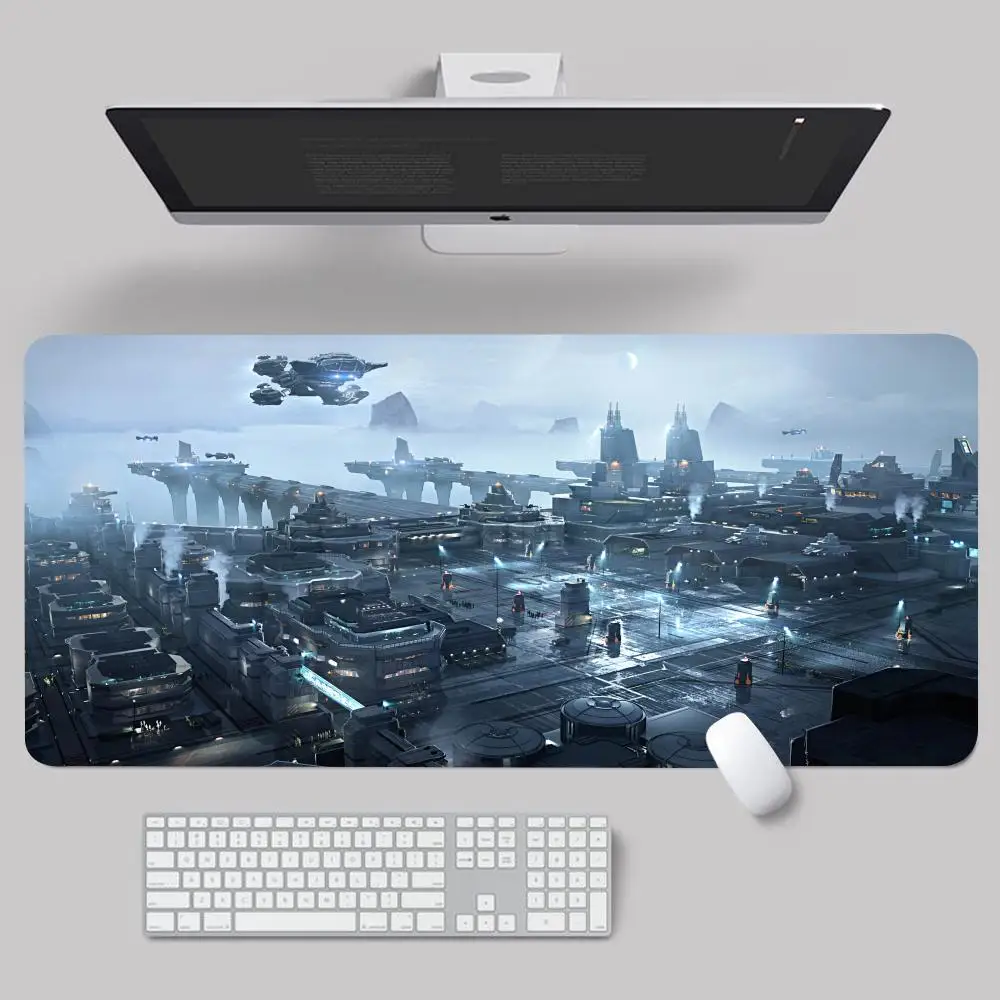 S-Star C-Citizen Mouse teclado mecânico gamer Pad XXL 800x400mm Mouse Pad Large Computer Laptop Non-slip Keyboard Desk Mat Mouse